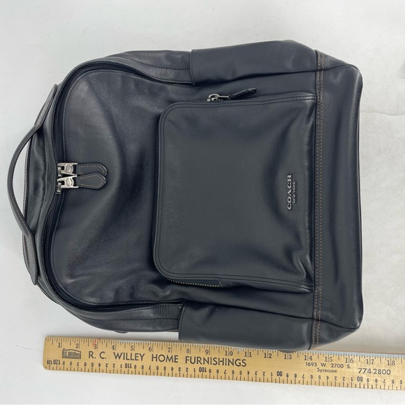 coach graham backpack black Men's in Charcoal Logo Full Grain Leather Laptop Pocket, Style F38755: Buy Online at Best Price in UAE and adjustable shoulder straps COACH GB | Graham Convertible